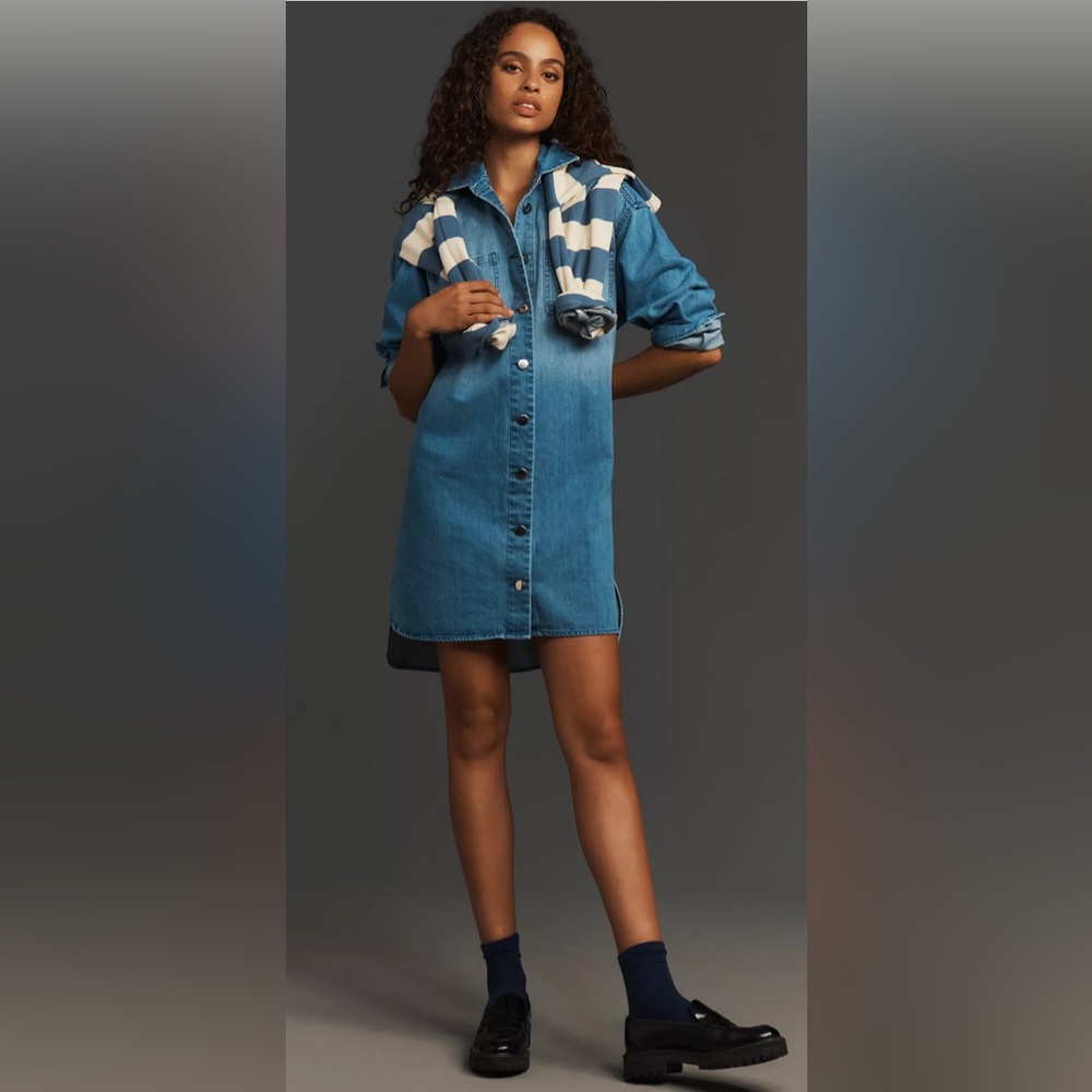 Anthropologie Denim button up dress by Porridge